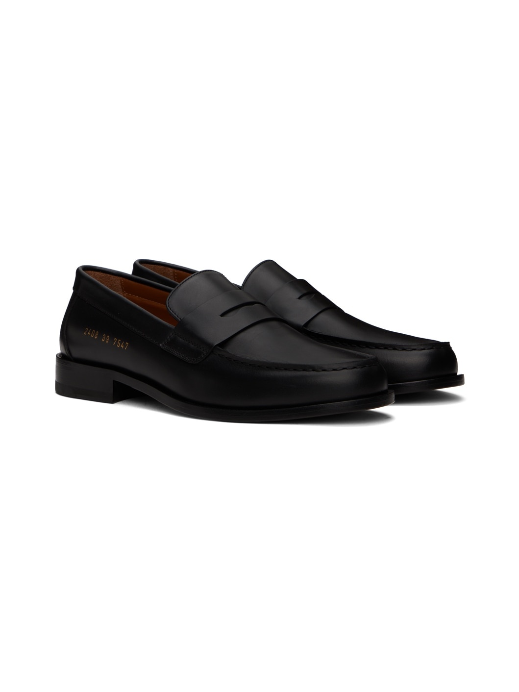 Black Leather Loafers - 4