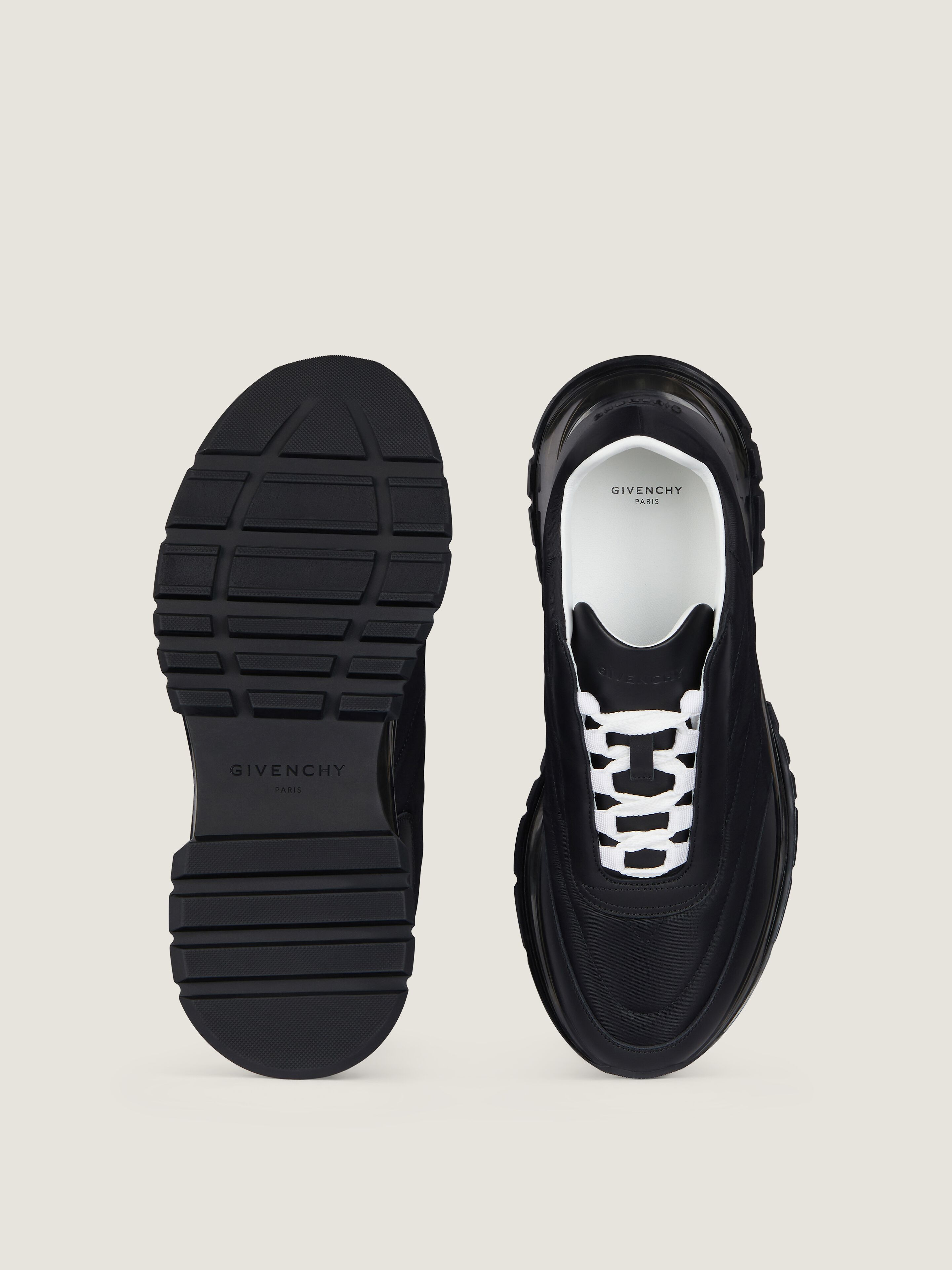 TRAINERS SNEAKERS IN PADDED NYLON AND LEATHER - 4