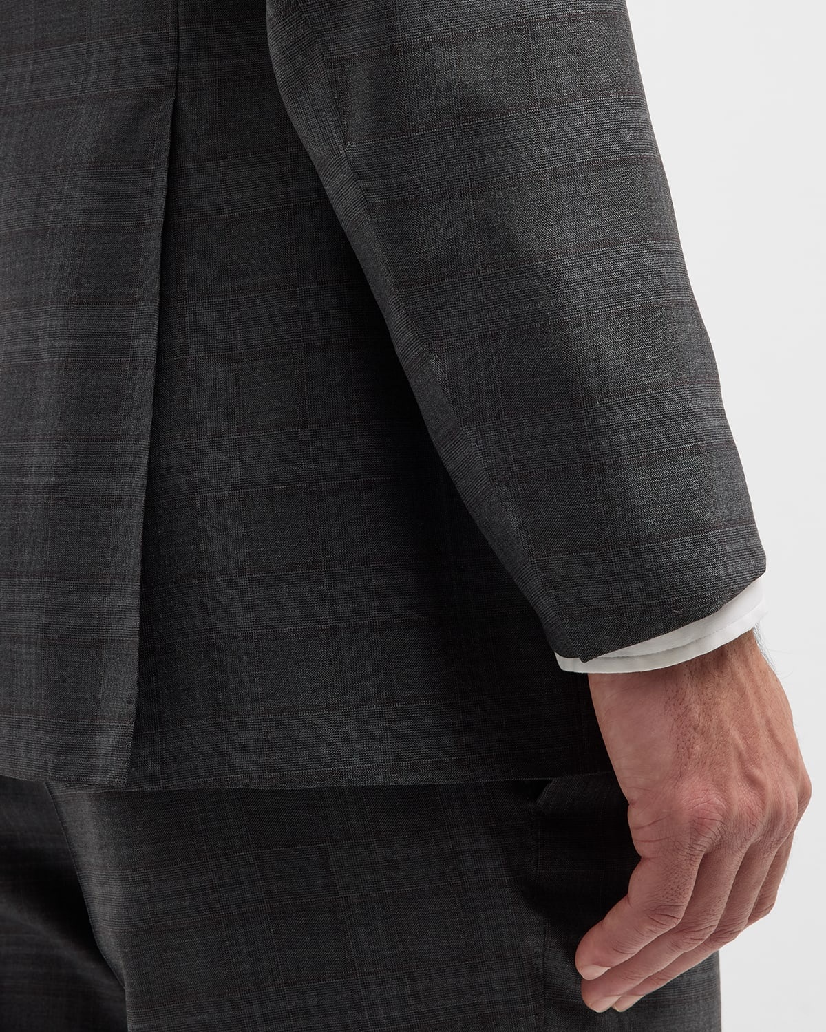 Men's 150s Luxury Twill Tonal Check Suit - 9