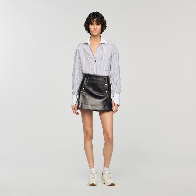 MINI AGED LEATHER SKIRT 3