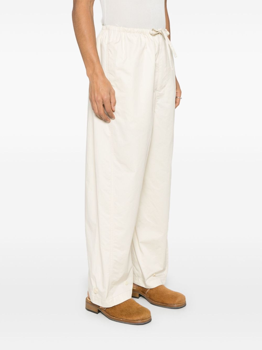 drawstring straight trousers - 3