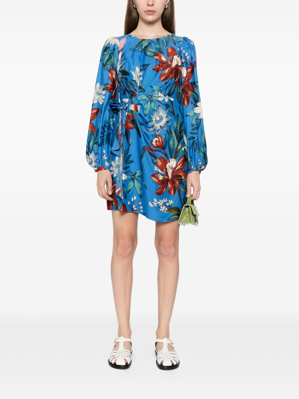Surreal flowers wrap dress - 2