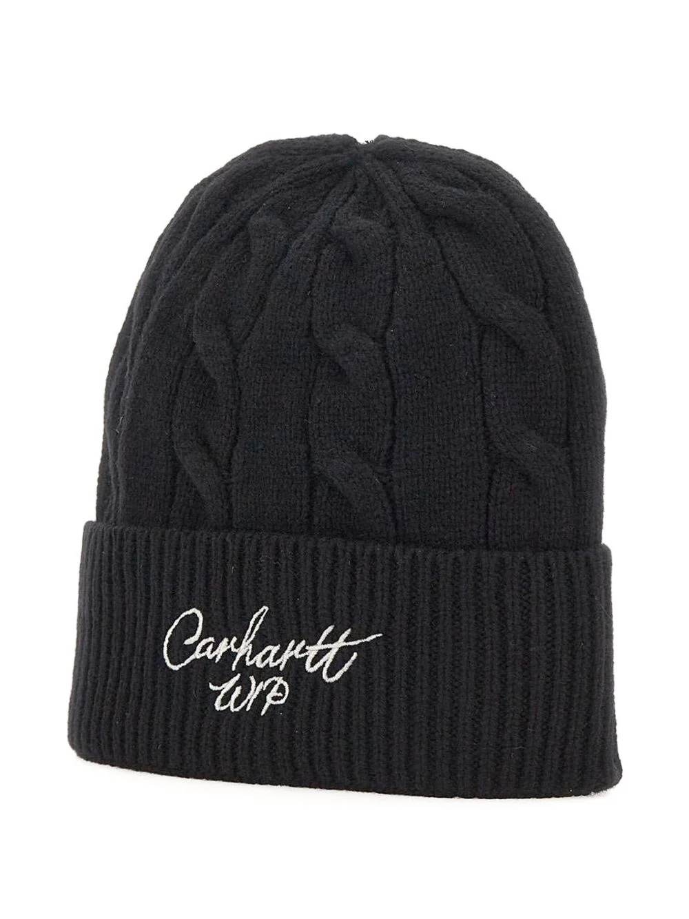 cable embroidered beanie - 1