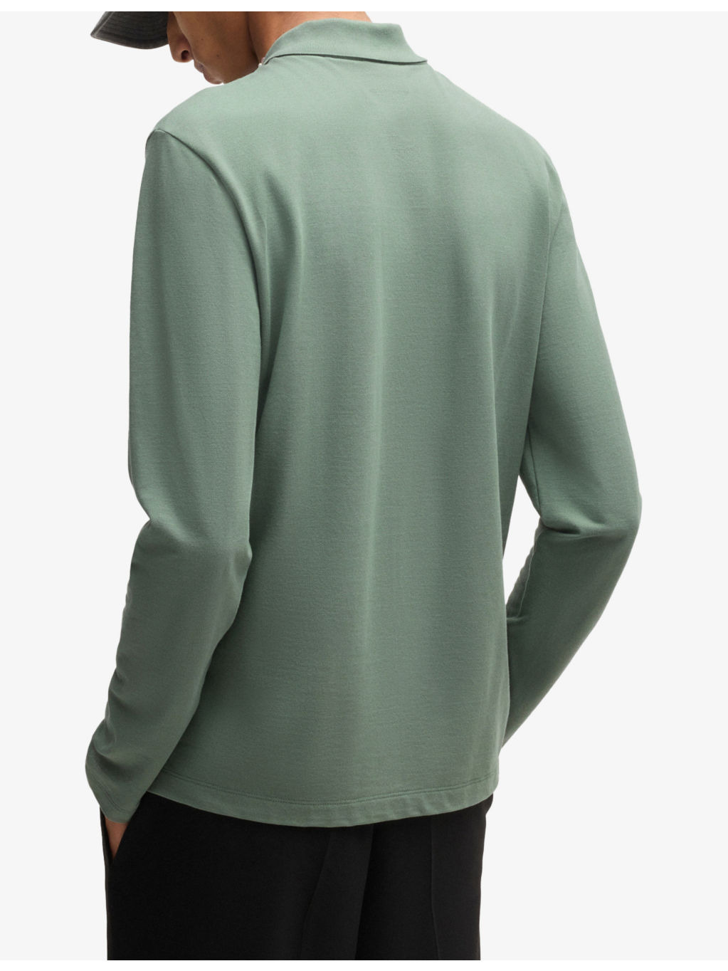 Branded long-sleeved cotton polo shirt - 4