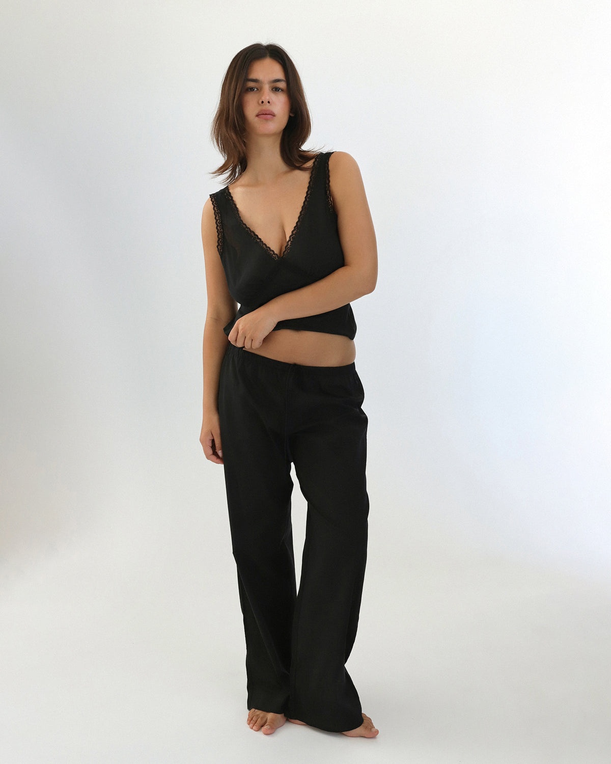 The Iris Tank: Cotton Voile Black - 7