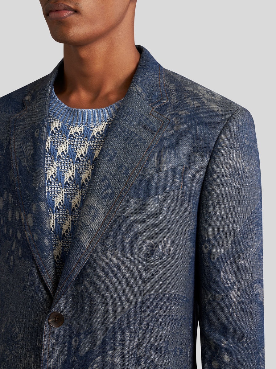 JACQUARD DENIM BLAZER - 2