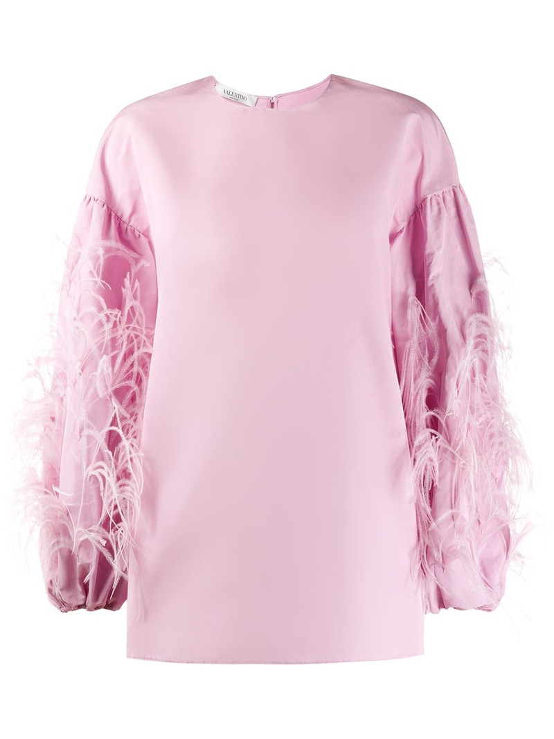 feathered sleeve top 1