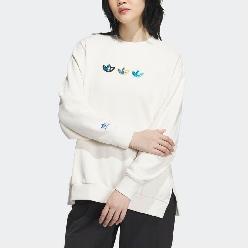 (WMNS) adidas Originals VDRY Crew Sweatshirts 'White' IK8662 - 2