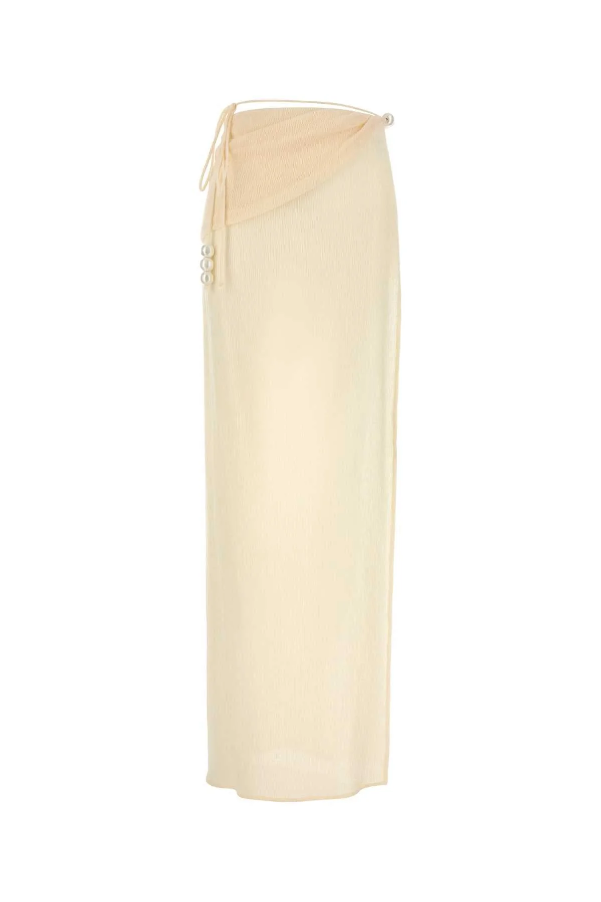 Magda Butrym Women Cream Stretch Lyocell Blend Skirt - 1