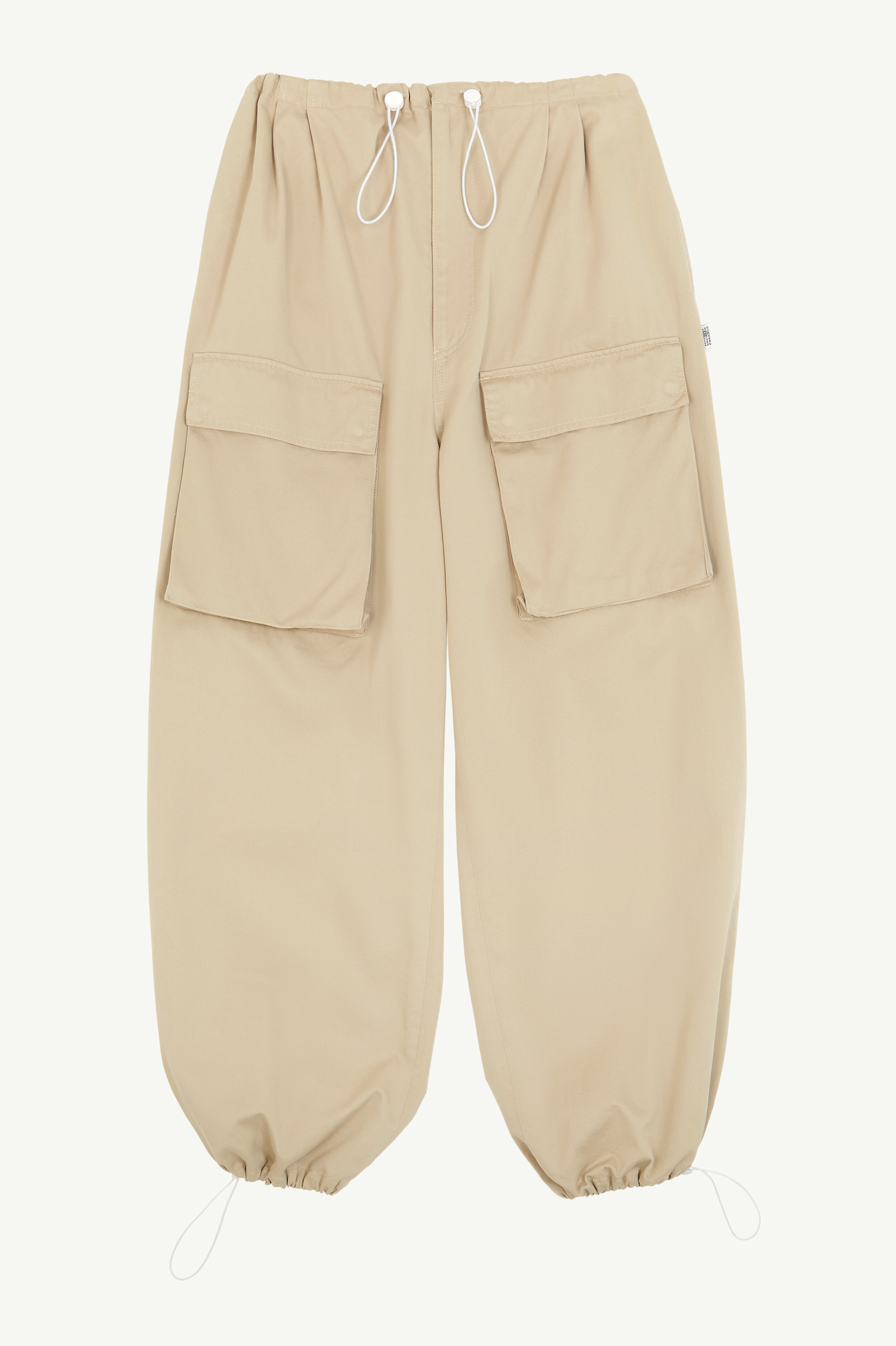 Cotton Gabardine Wide-Leg Trousers - 1