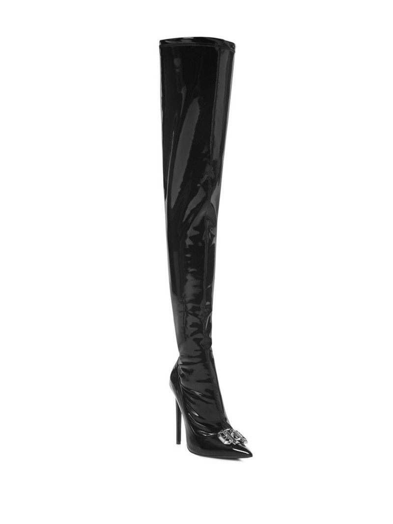 PHILIPP PLEIN Plein latex boots outlook
