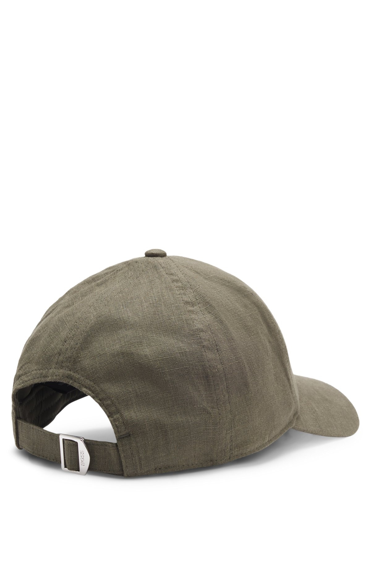LINEN CAP WITH EMBROIDERED LOGO - 3