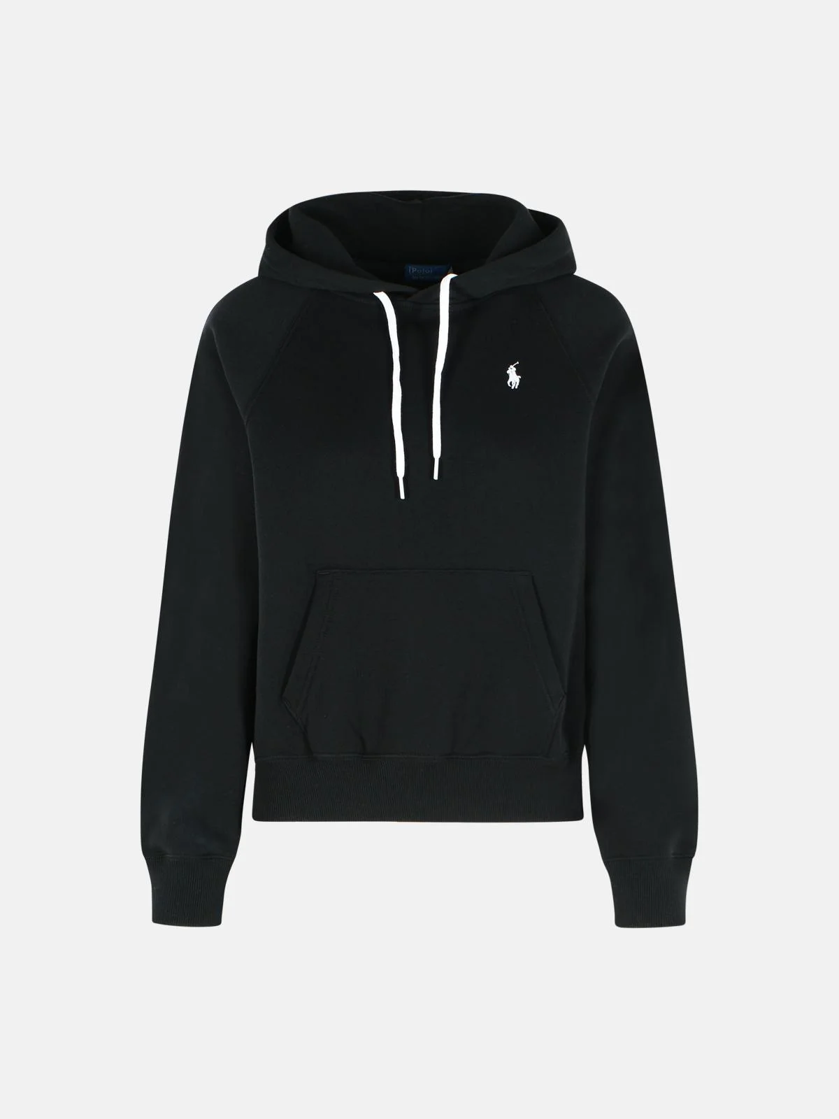 BLACK COTTON BLEND SWEATSHIRT - 1