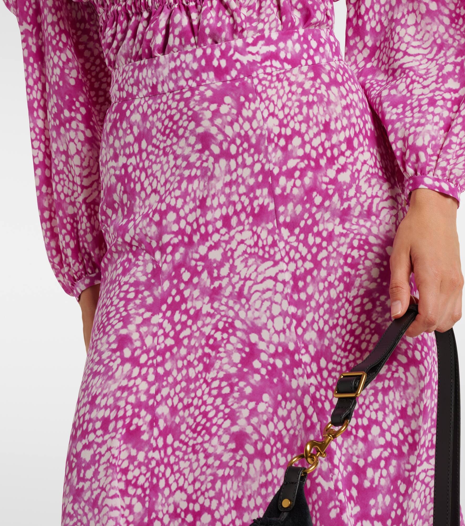 Hortensia printed silk-blend maxi skirt - 4