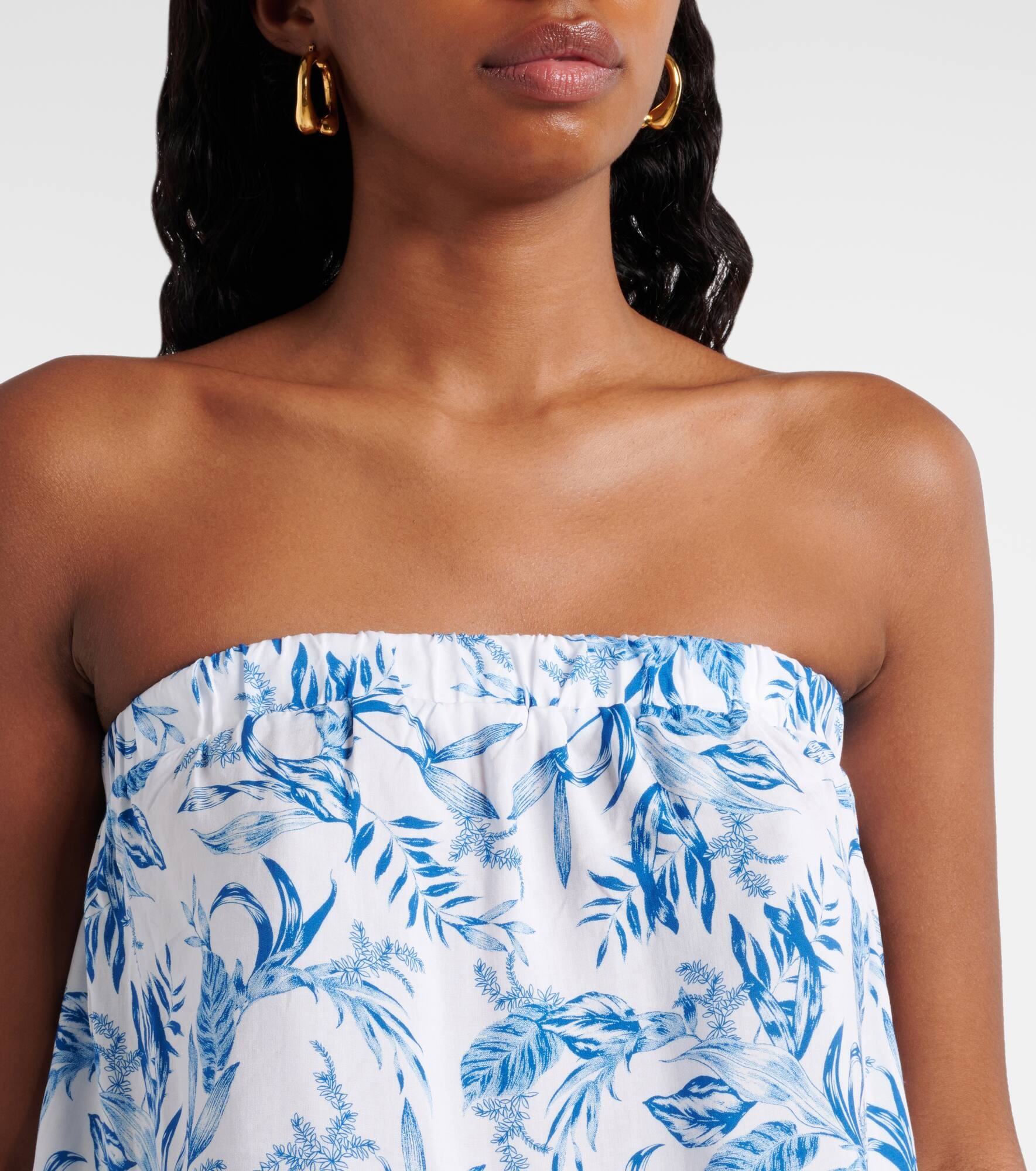 Naomi strapless cotton jumpsuit - 4