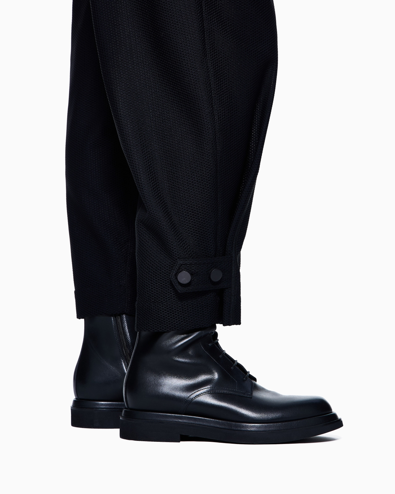 HONEYCOMB MOTIF STRETCH-JERSEY TROUSERS - 5
