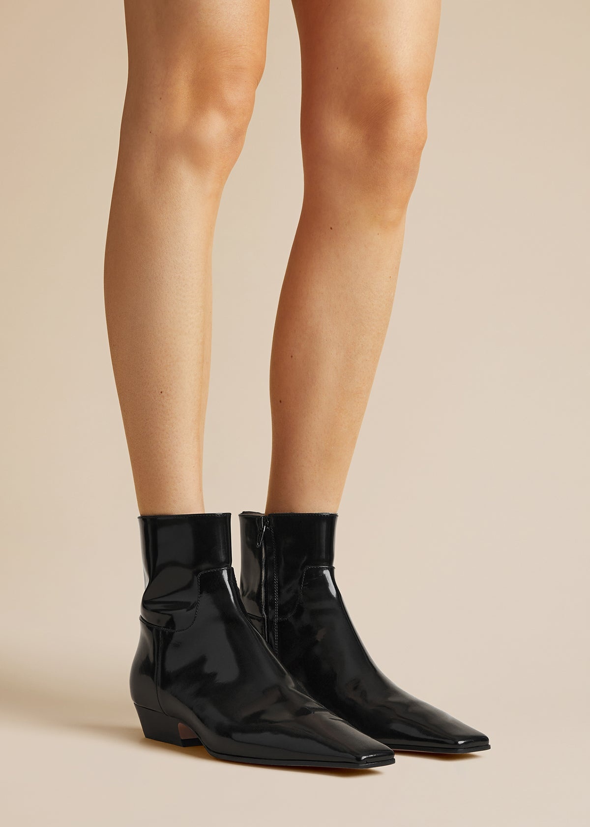 The Marfa Ankle Boot in Black Brushed Leather - 4