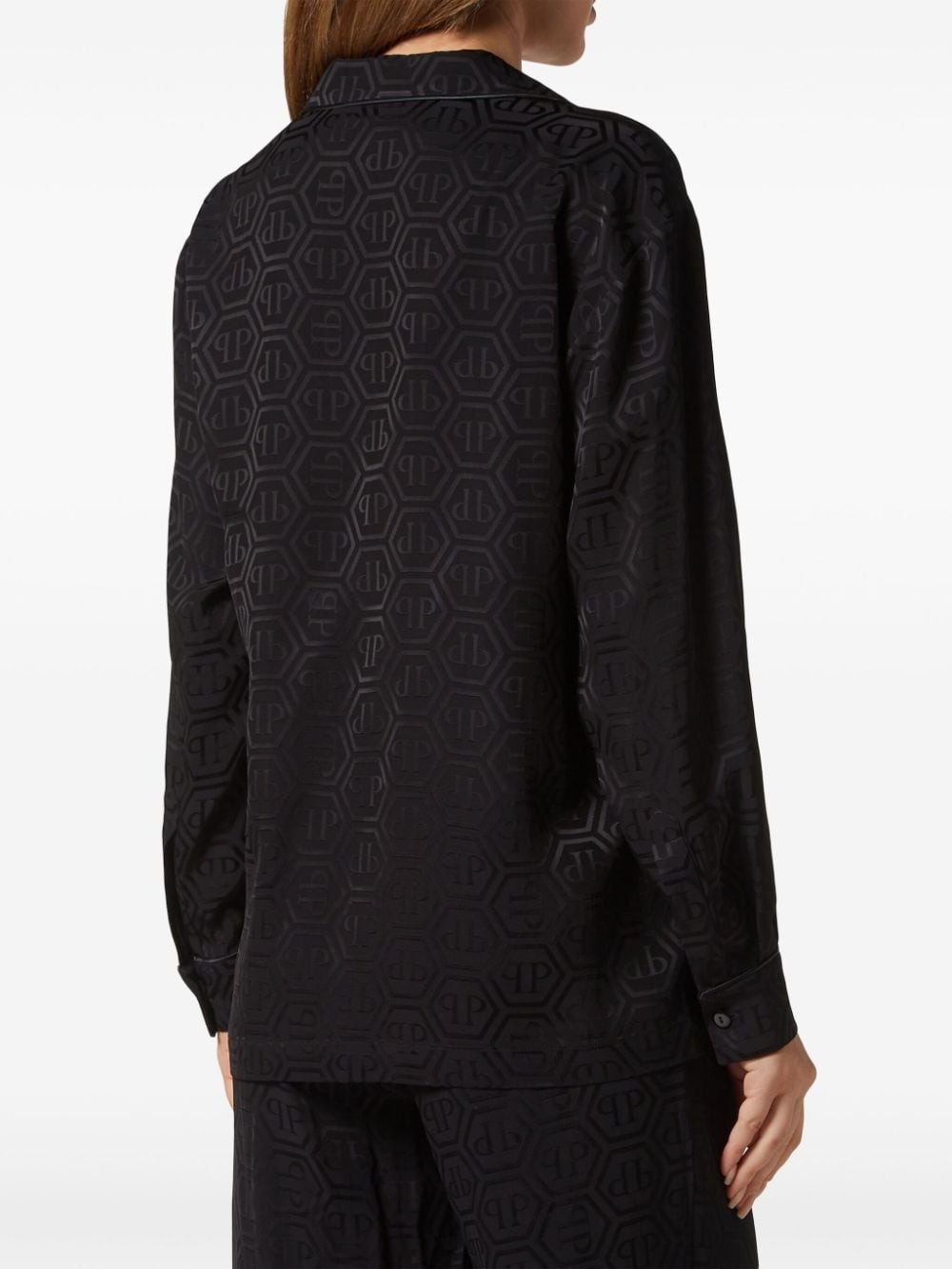 monogram-pattern long-sleeve shirt - 3