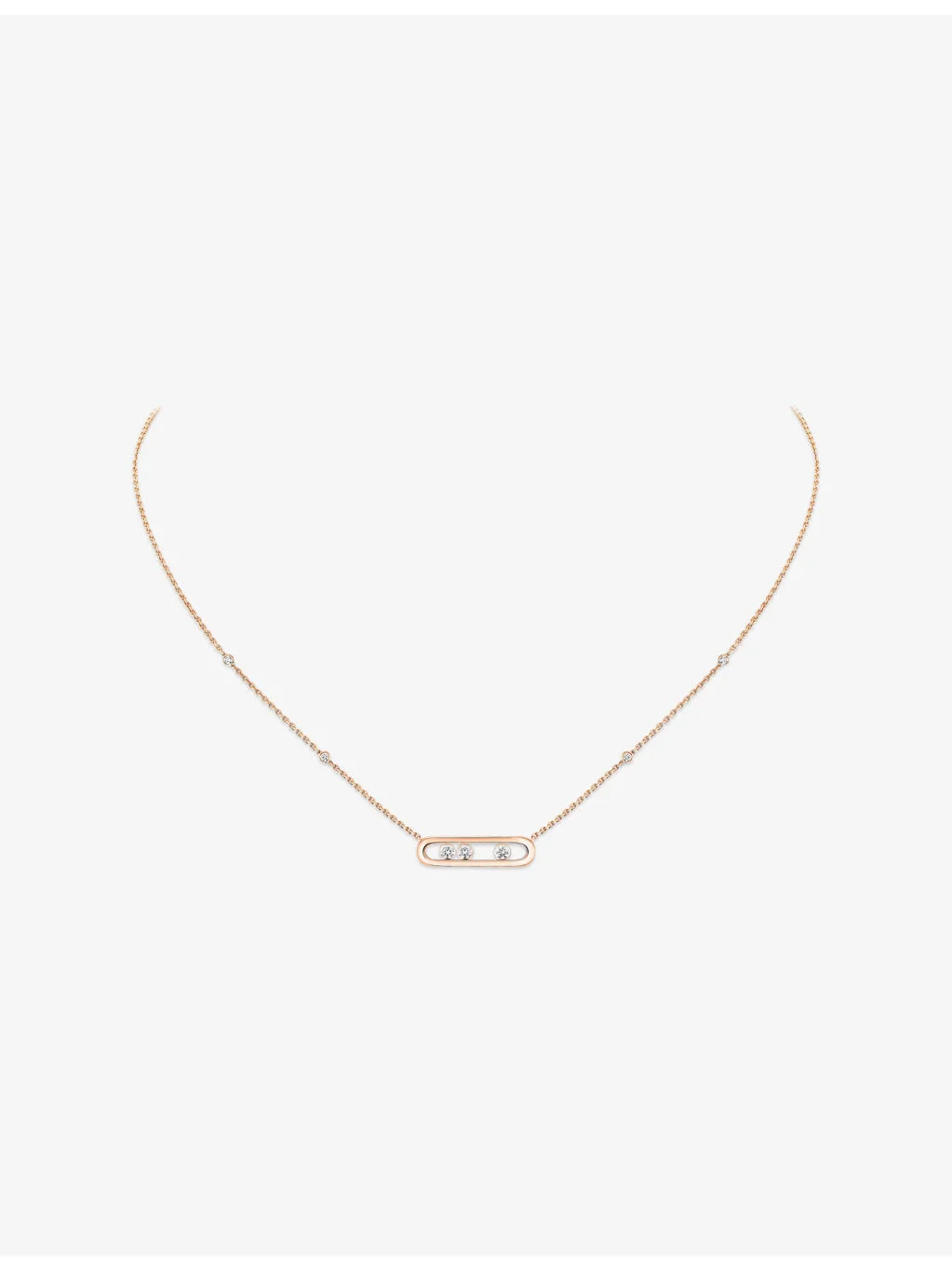 Move Classique Baby Move 18ct Gold And 0.14ct Diamond Necklace - 1