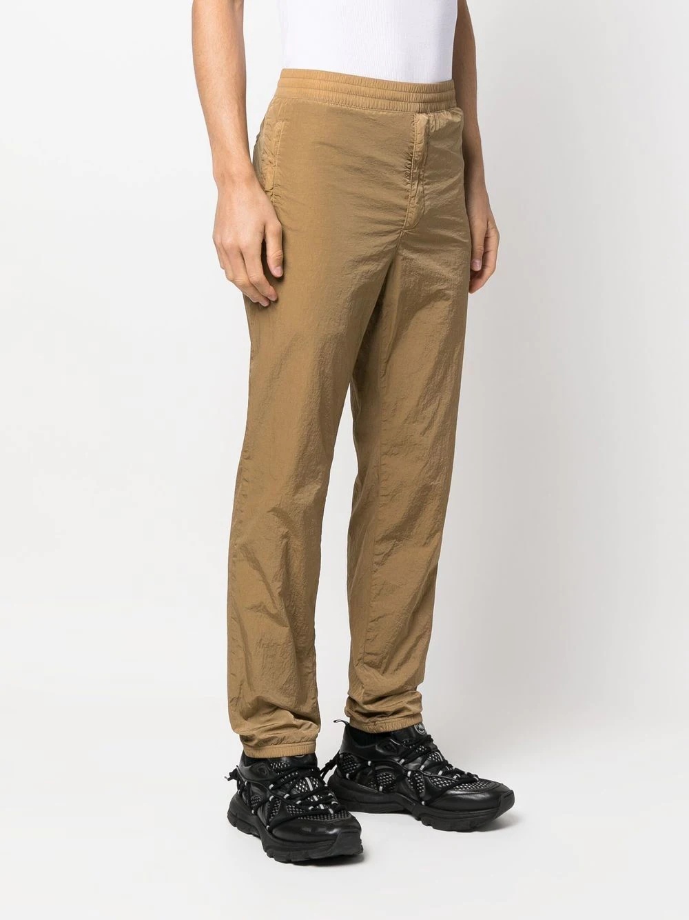 slim-cut elasticated-waistband trousers - 3