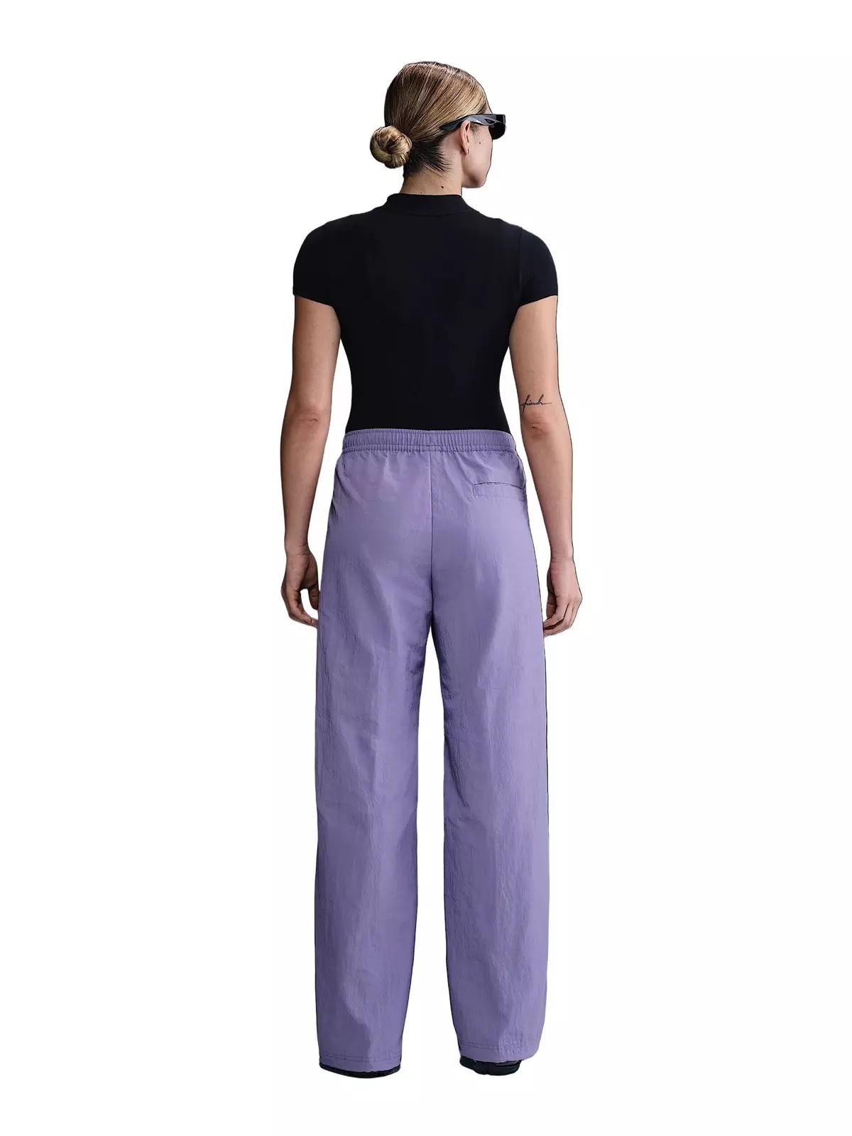 Women's Sportswear Trend Woven Mid-Rise Open-Hem Pants -Purple - 2