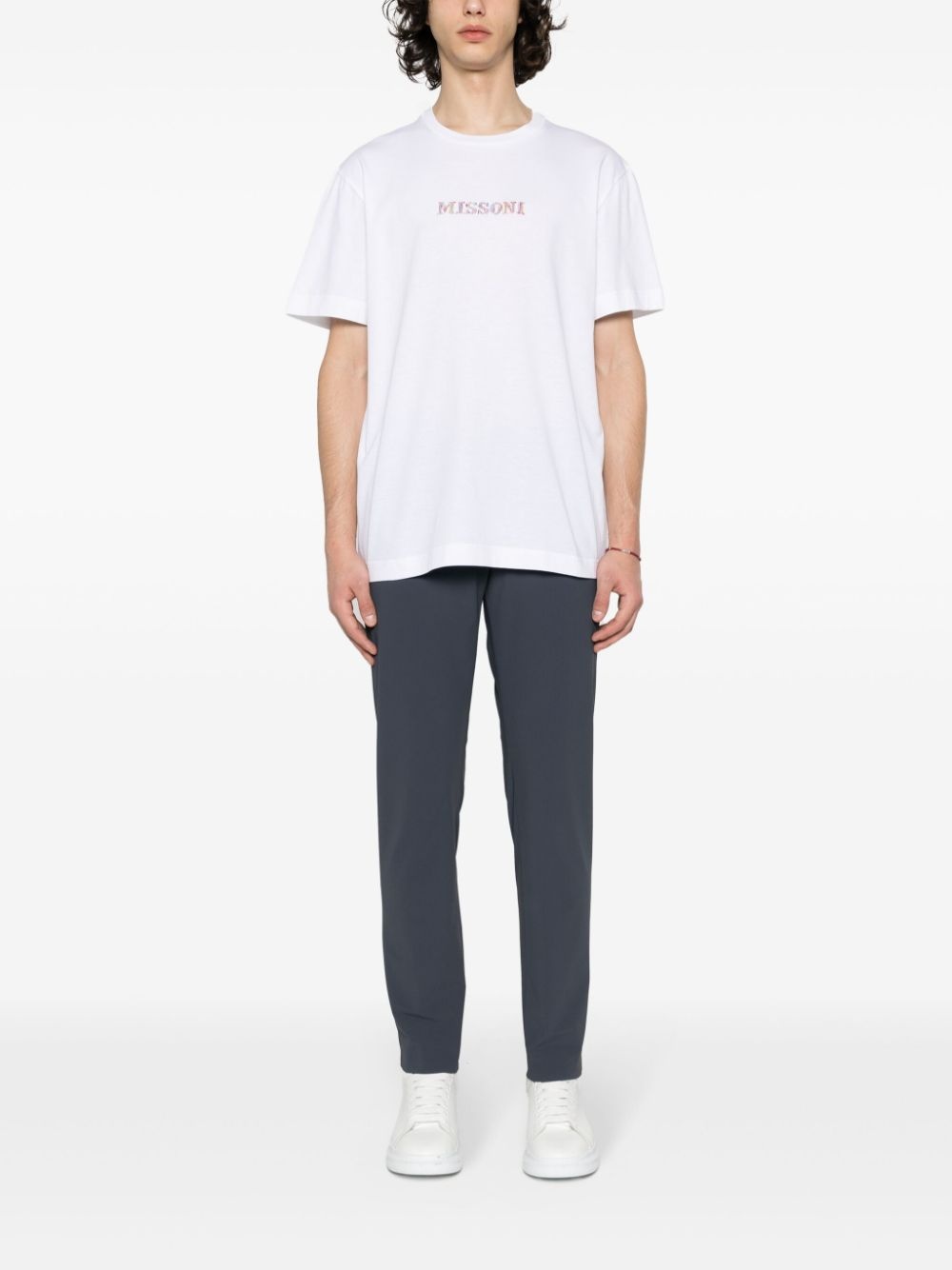 embroidered-logo cotton T-shirt - 4