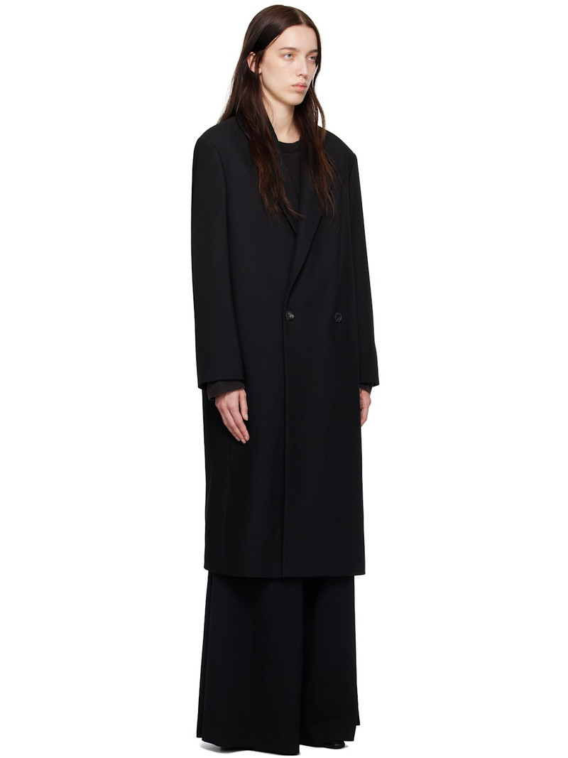 Black Wool Classic Coat 2