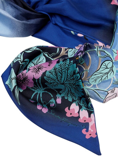 FERRAGAMO Corisia silk floral-print headscarf outlook