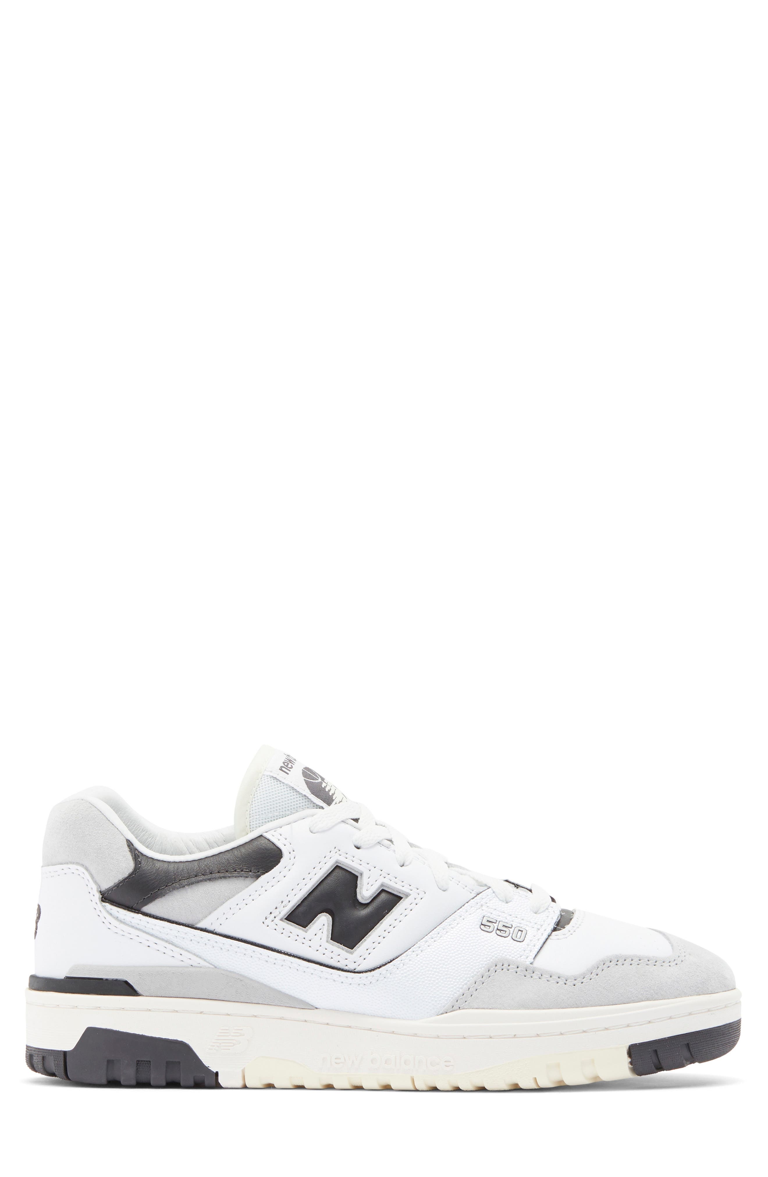 New Balance 550 Basketball Sneaker in Oyster White/Black at Nordstrom - 3
