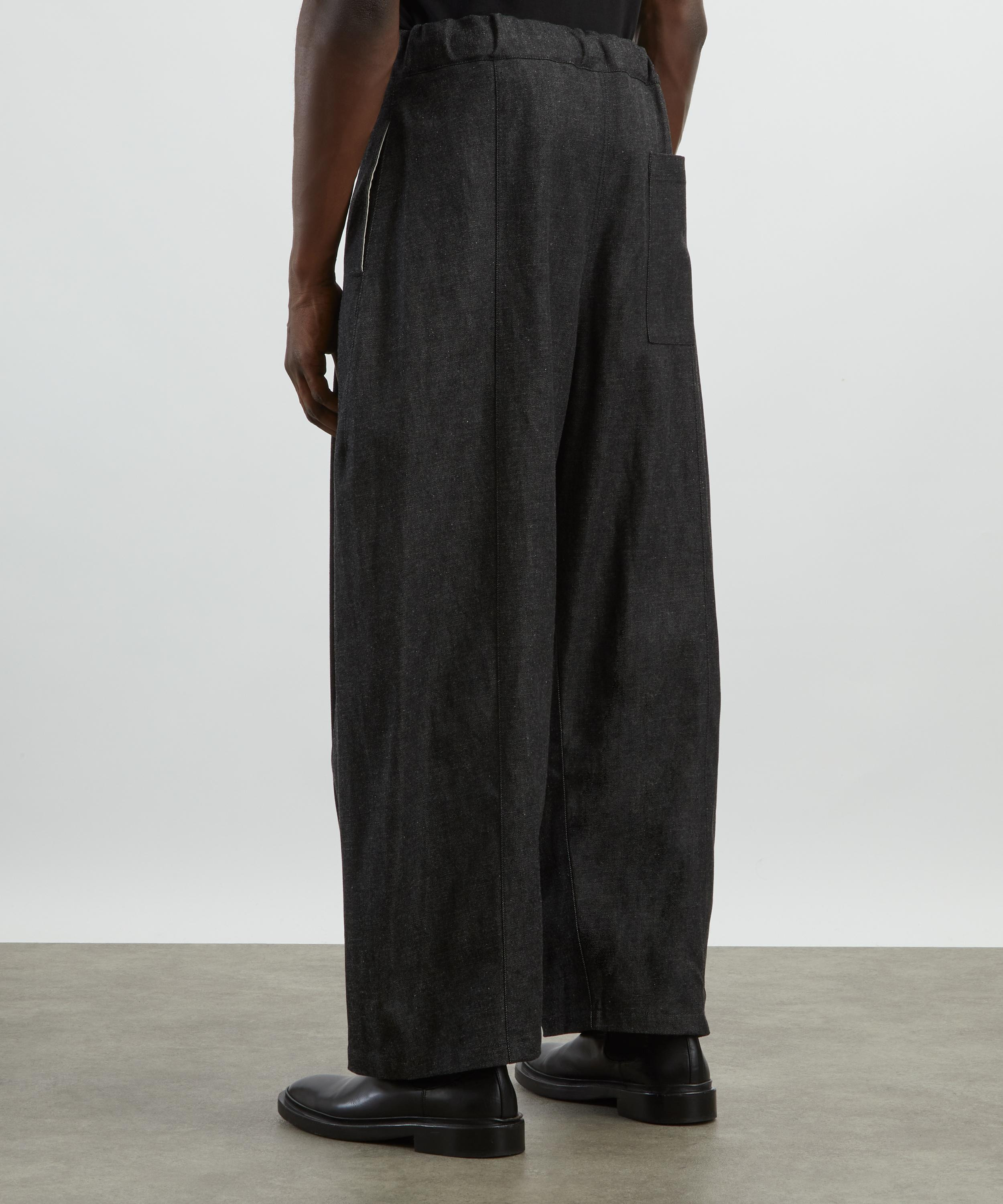 Box Pleat Denim Trousers - 4