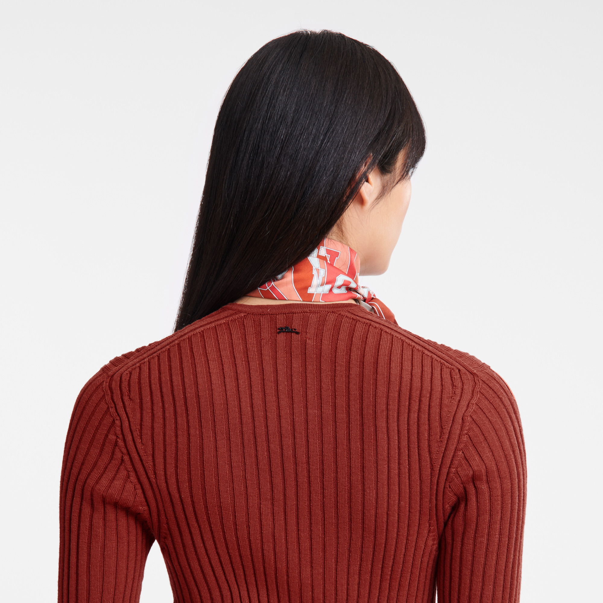 Fitted long dress Chestnut - Knit - 3