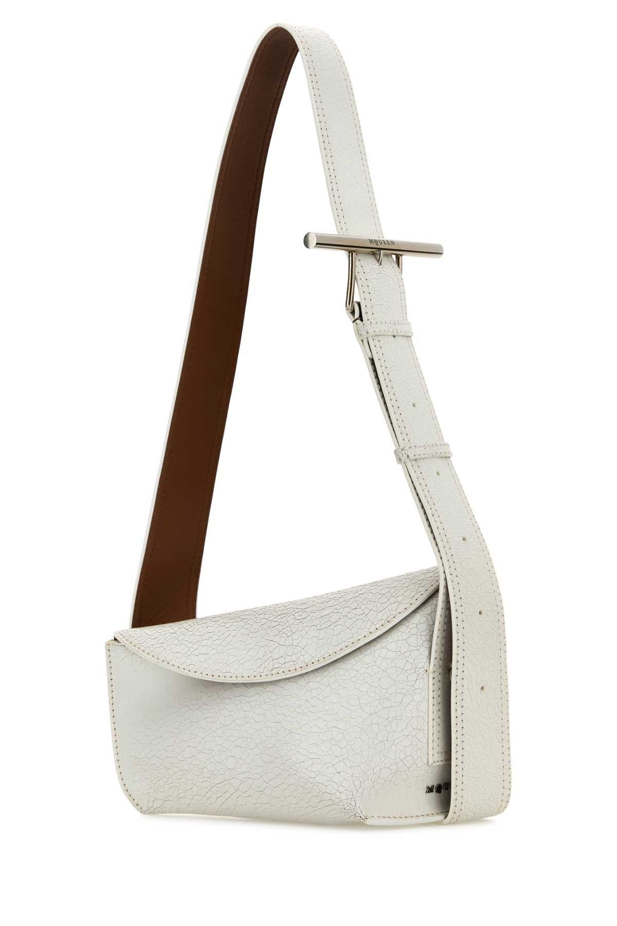 Alexander Mcqueen Women White Leather Sling Crossbody Bag - 2