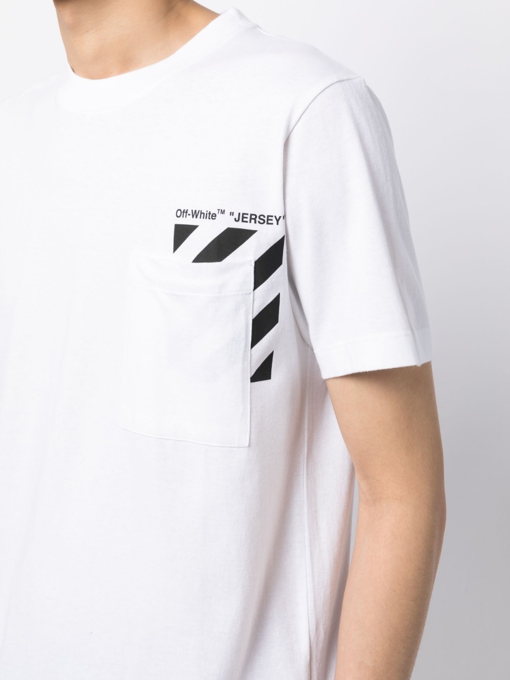 Diag-stripe cotton T-shirt - 5