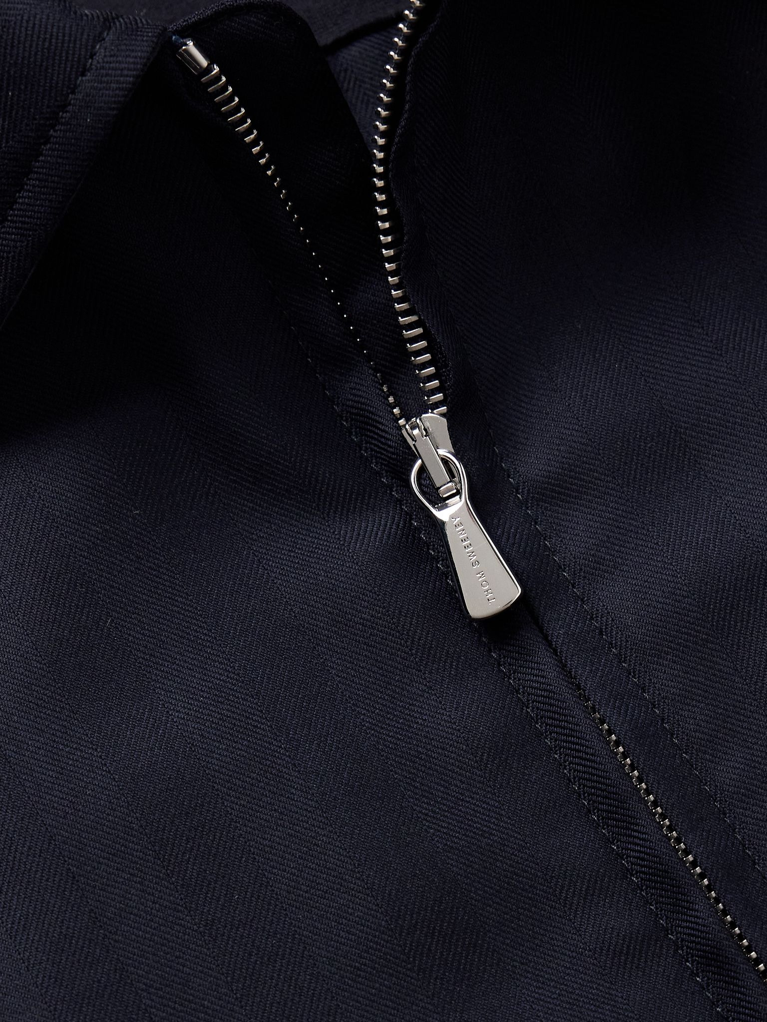 Wool Bomber Jacket Navy - 4