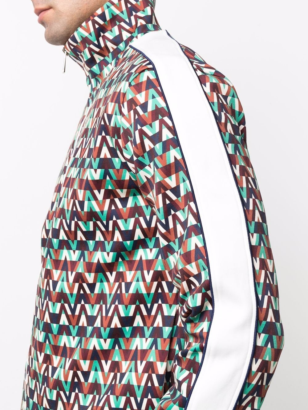 Optical Valentino print track jacket - 5