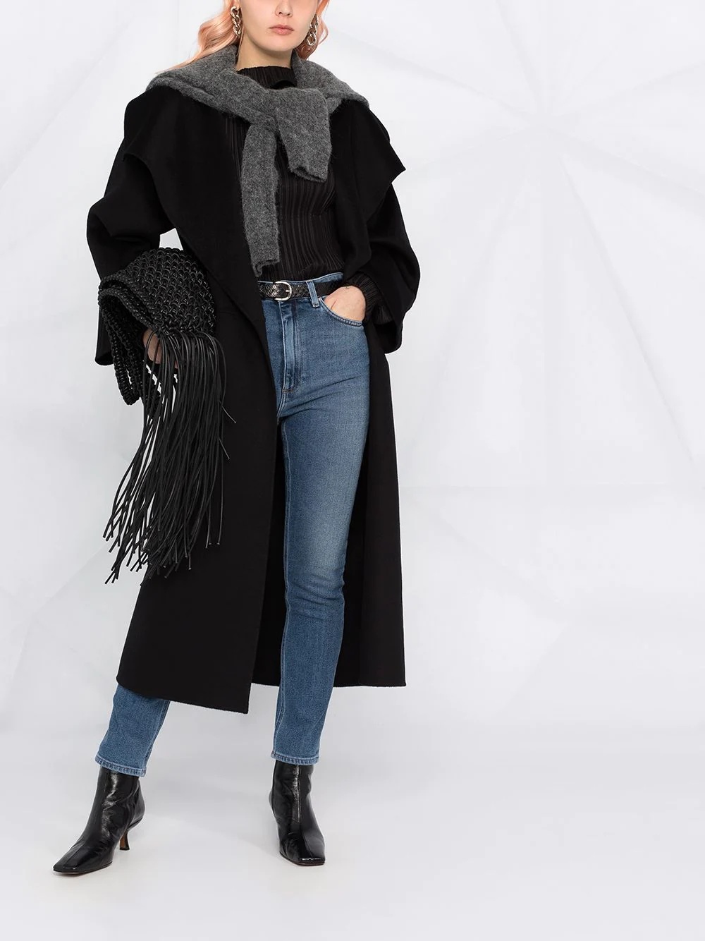 oversized wool-cashmere coat - 2