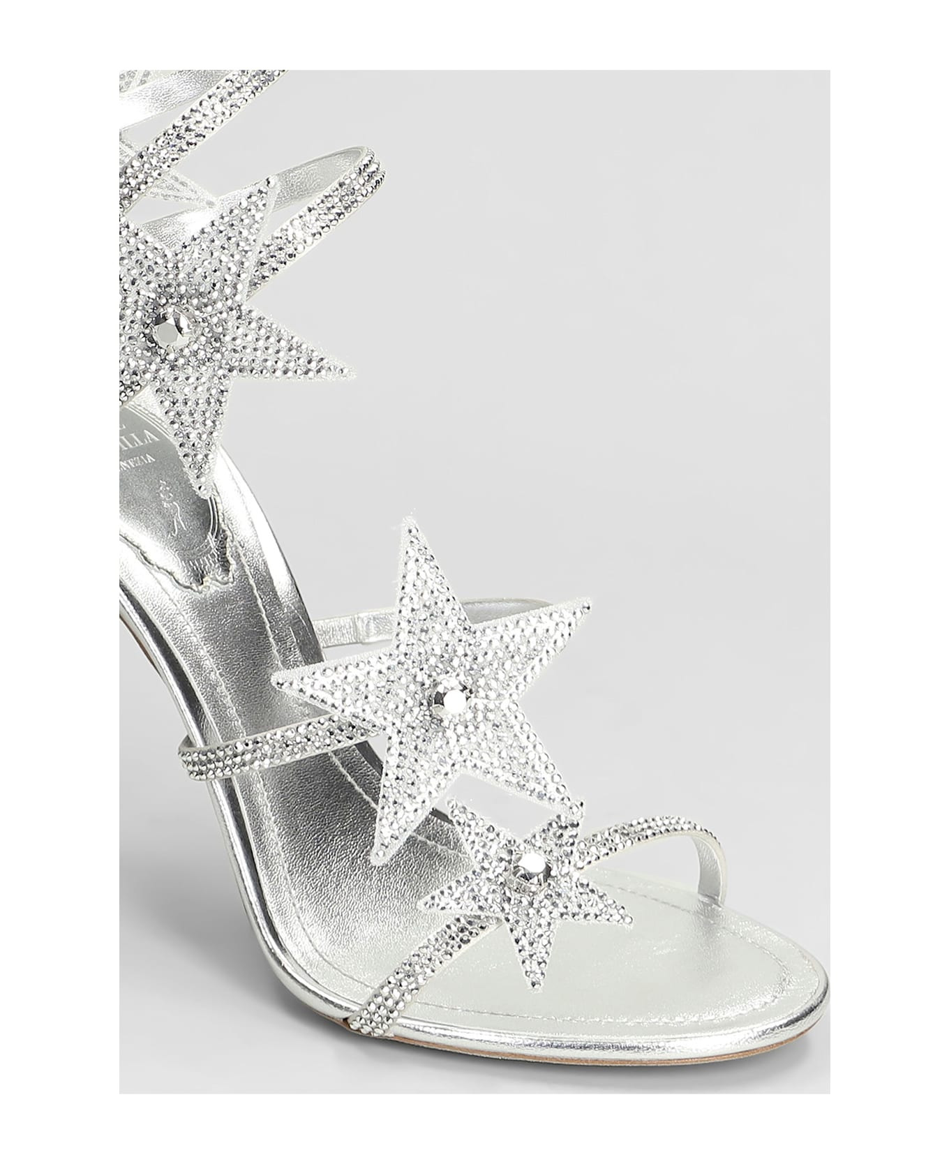 Star Cleo Sandals In Silver Leather - 5