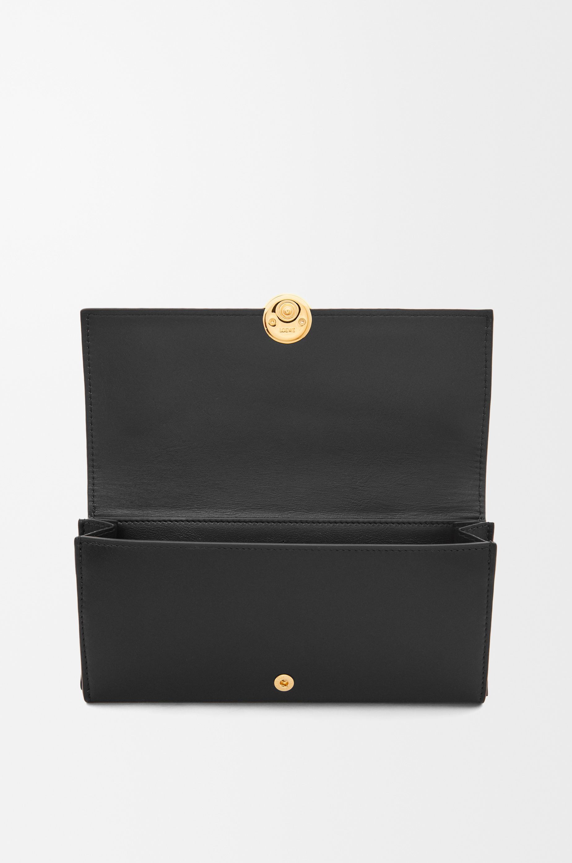 Pebble continental wallet in shiny nappa calfskin - 2