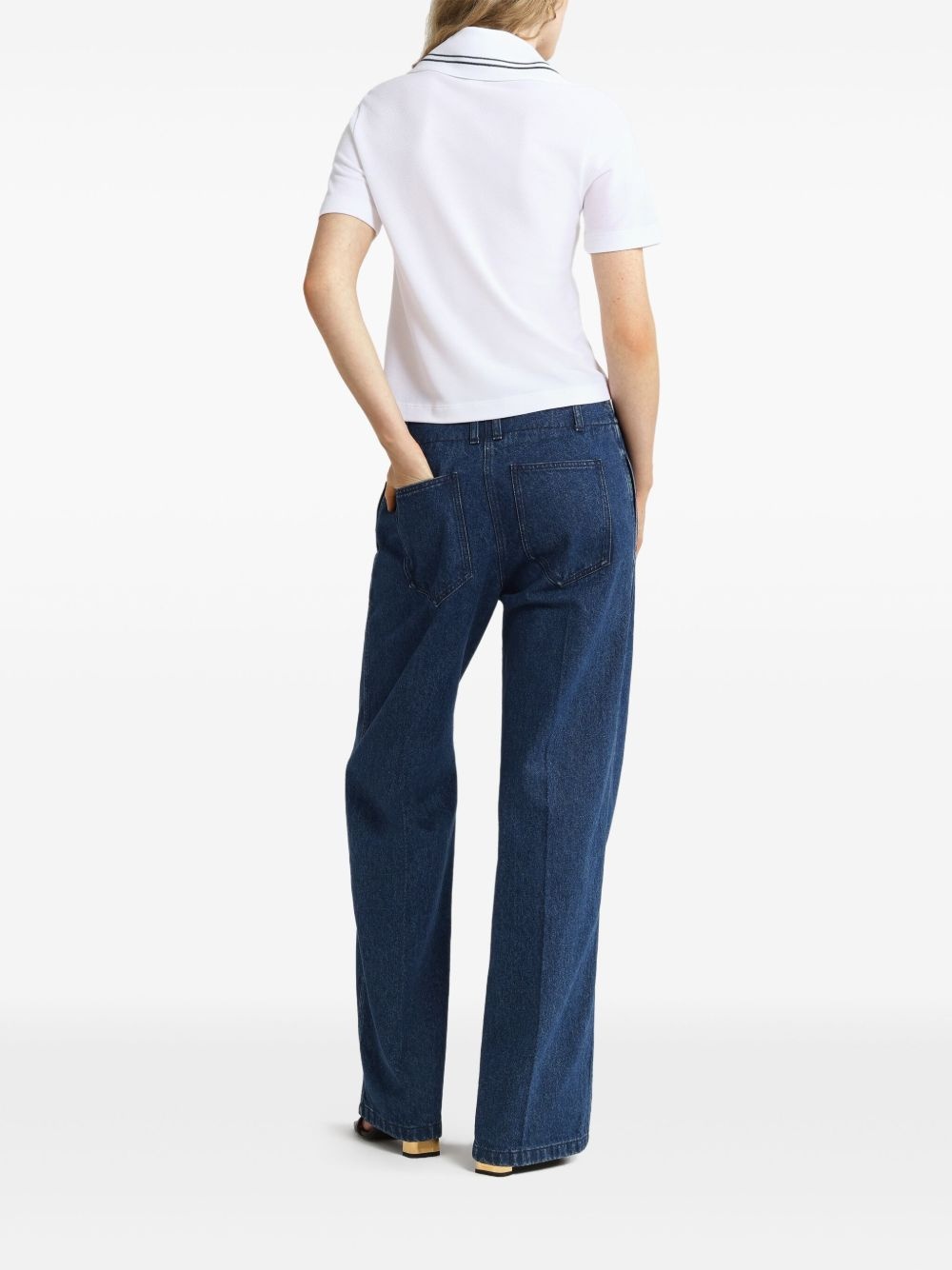 logo-embroidered polo shirt - 3