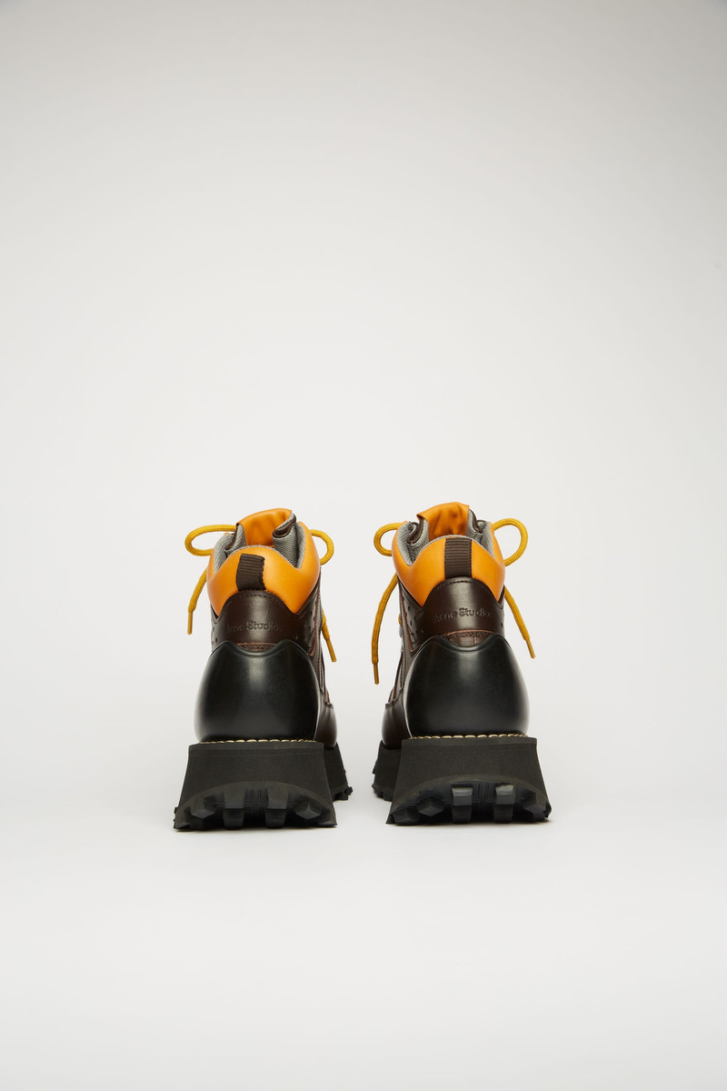 Leather trekking boots brown 3