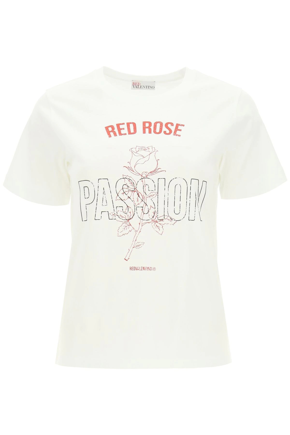 RED ROSE PRINT T-SHIRT - 1