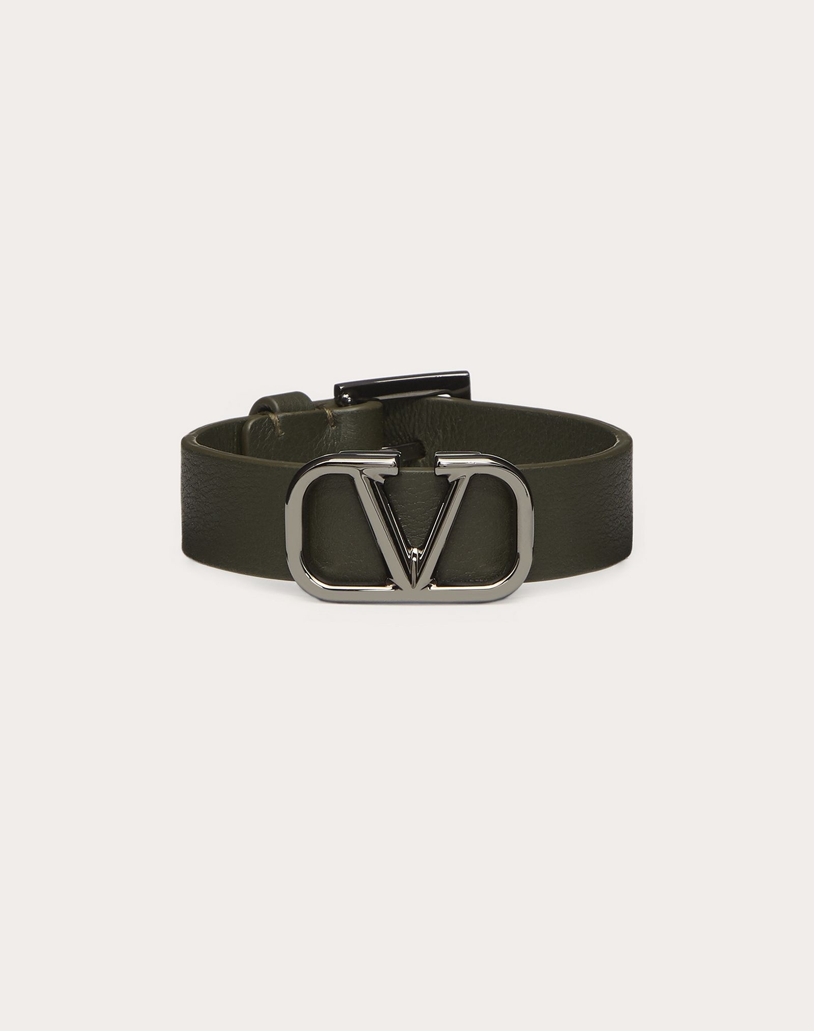 VLogo Signature Leather Bracelet - 1