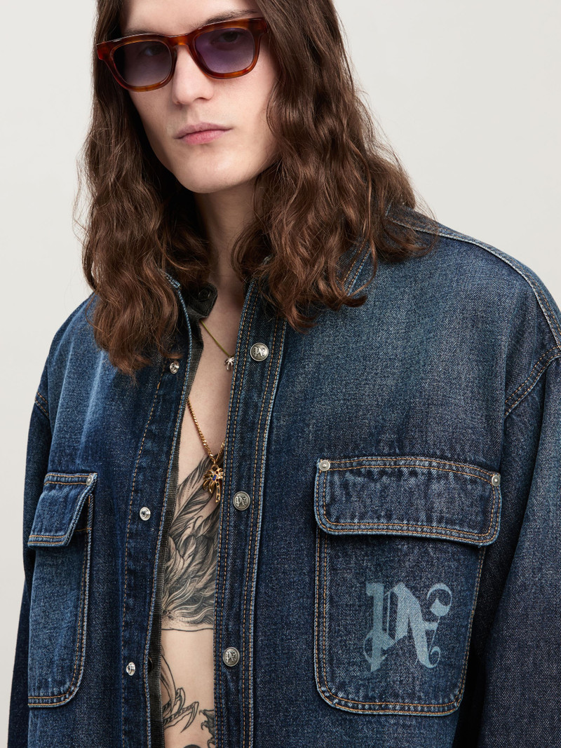Midnight Monogram Denim Shirt 6