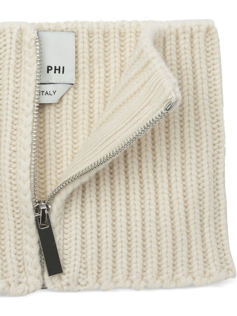ribbed zip-fastening scarf 3
