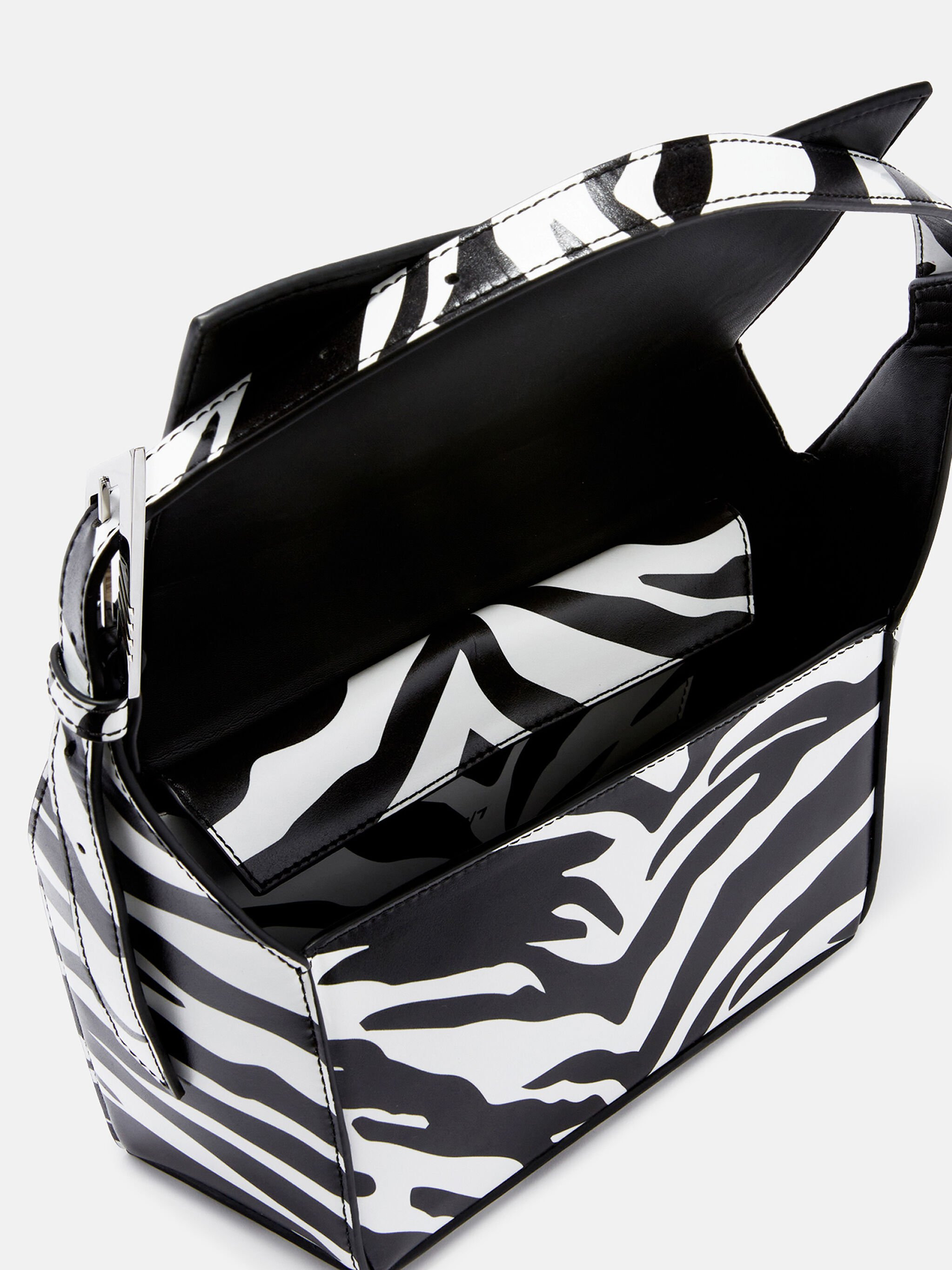''7/7'' BLACK AND WHITE SHOULDER BAG - 4
