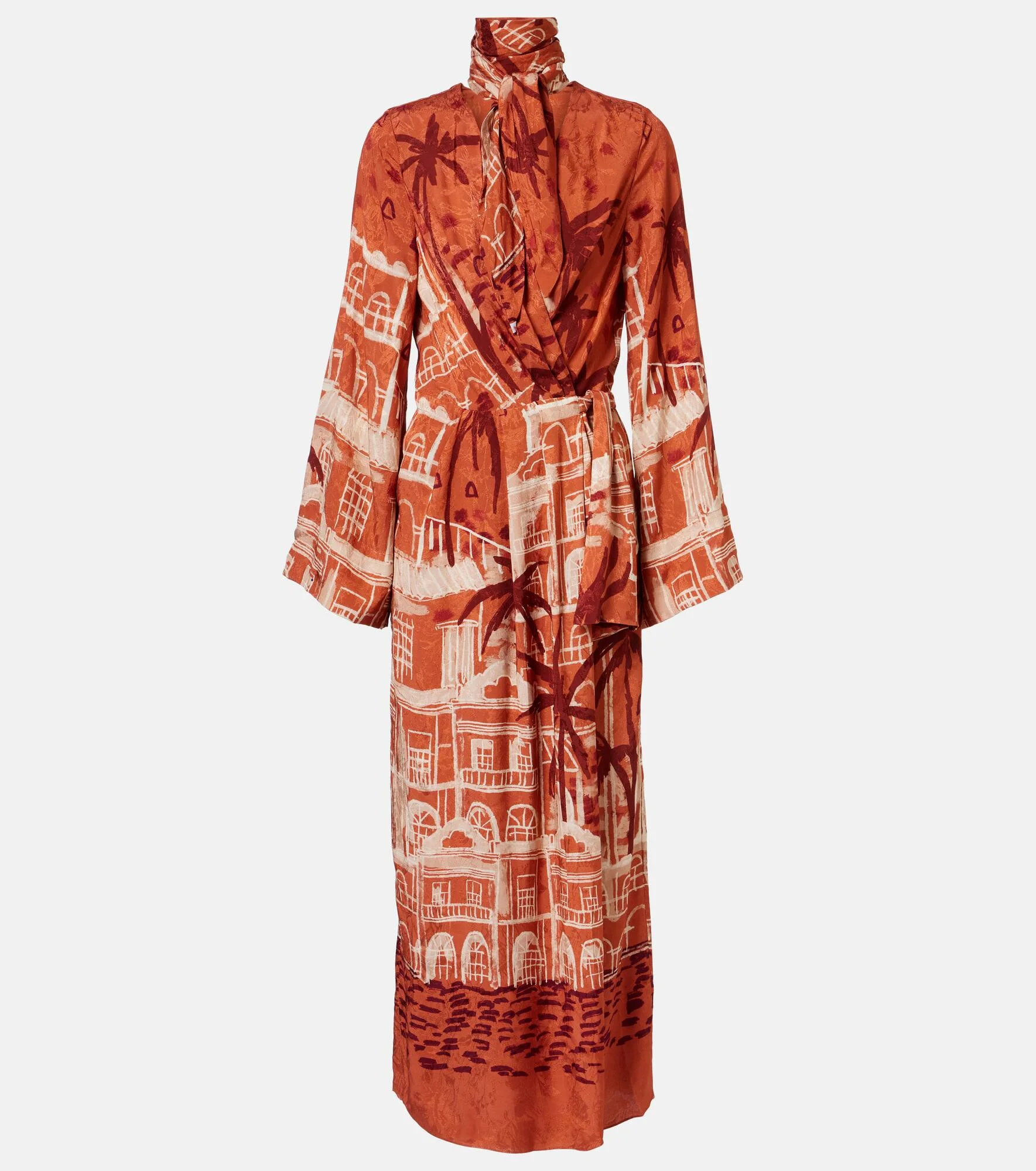 Ollantay jacquard midi dress - 1