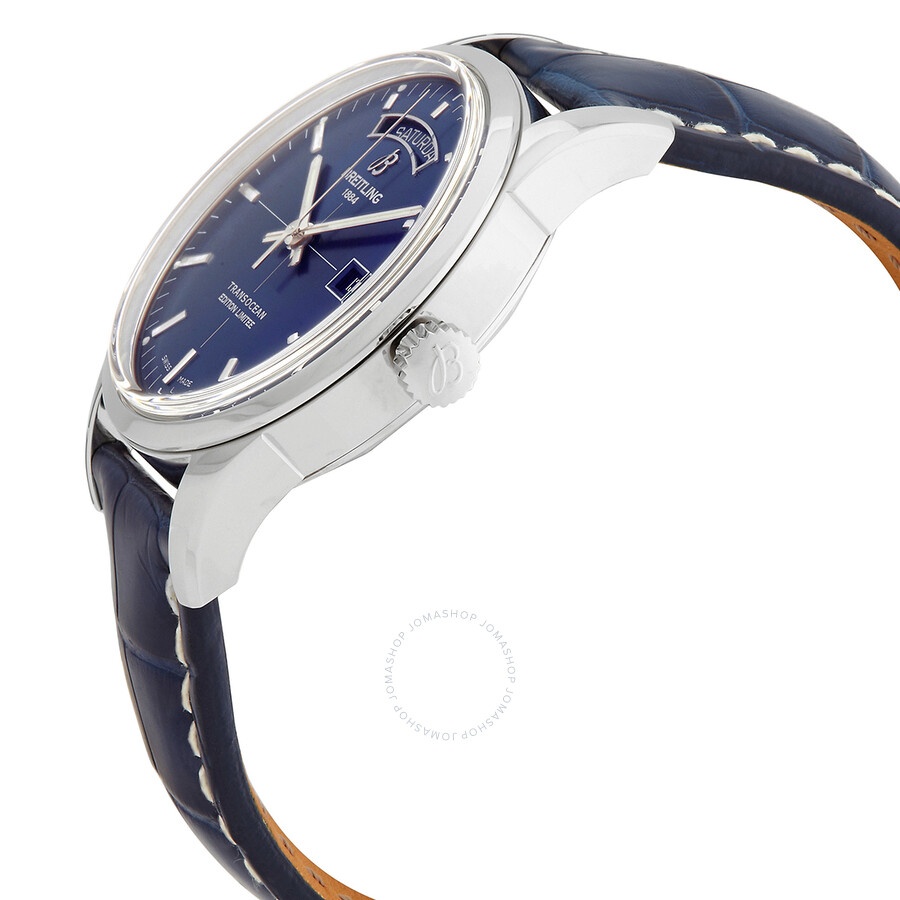 Breitling Transocean Day Date Automatic Blue Dial Men's Watch A453109T/C921.731P.A20BA.1 - 2