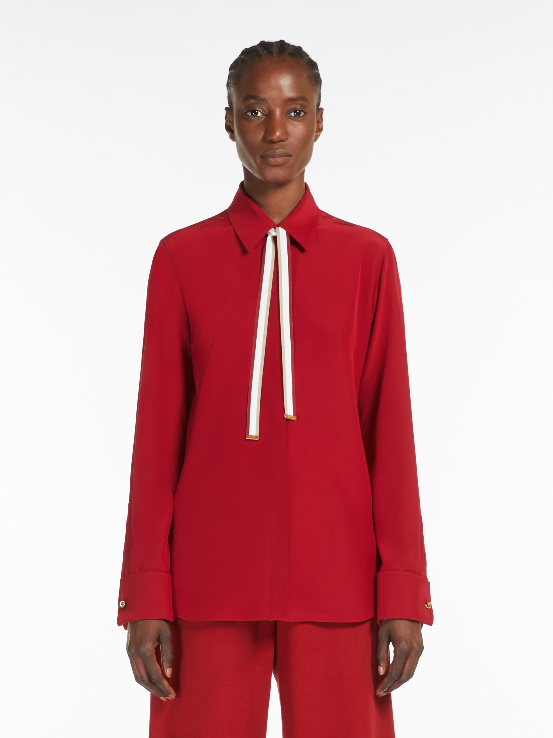 APOLLO Silk shirt with bow tie - 3
