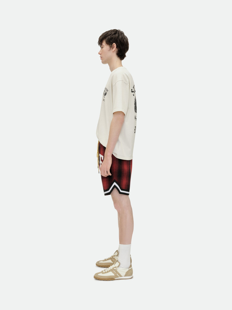 FLANNEL RHUDE COLLEGIATE COURT LOGO SHORT 6
