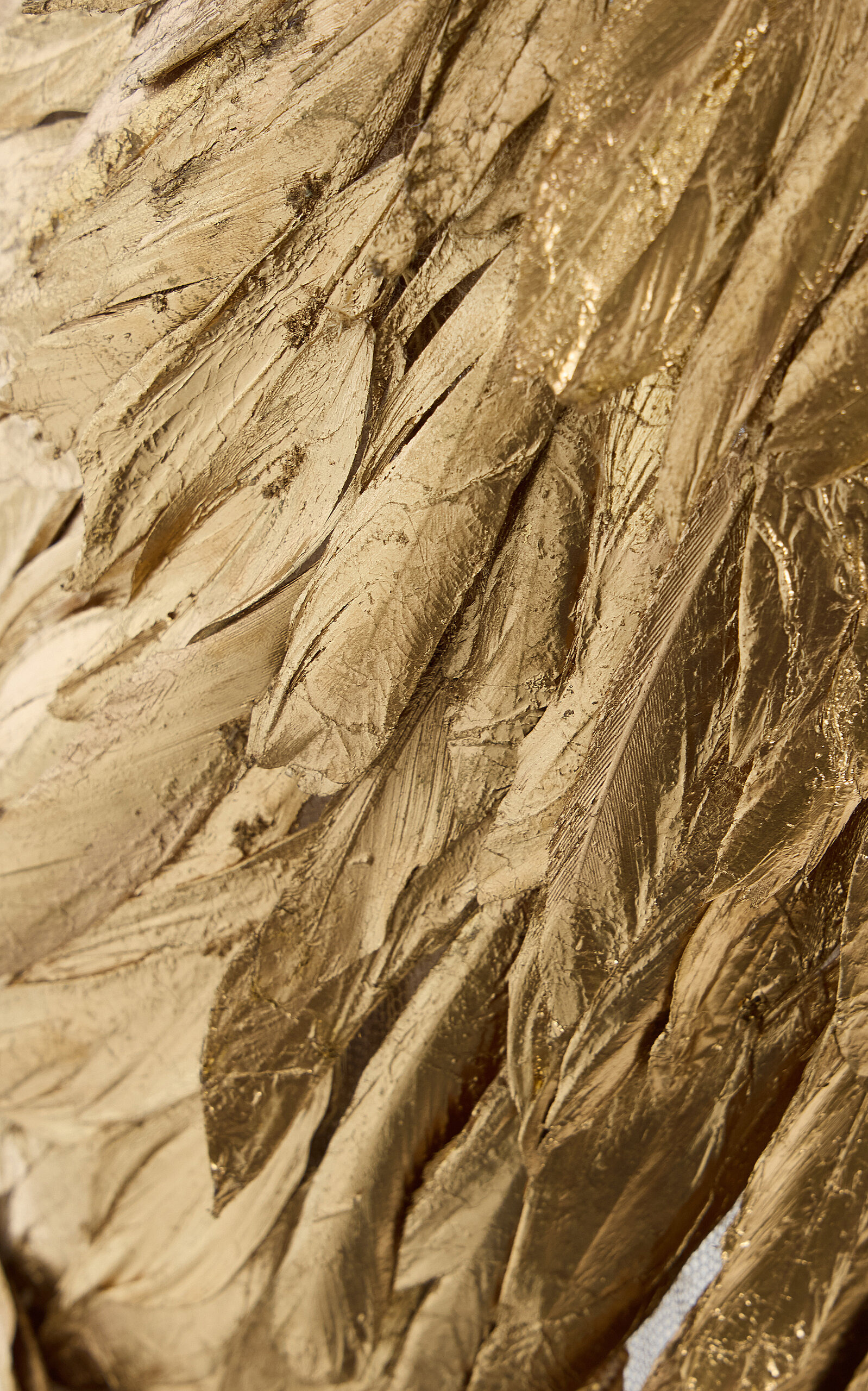 Hand-Painted Feather-Embellished Tulle Mini Skirt gold - 5